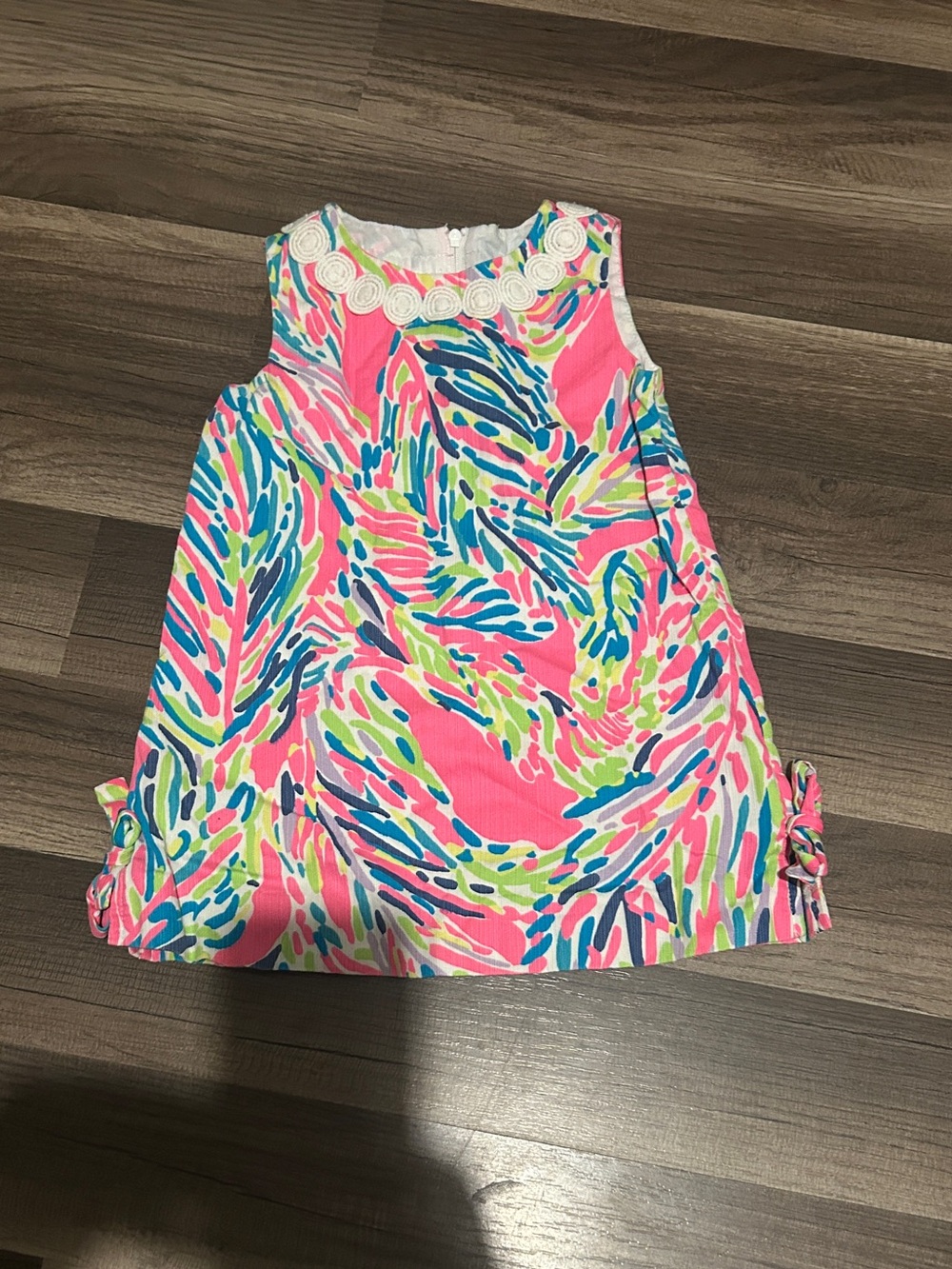 Colorful Swirl Print Sleeveless Girls Dress - Pink, Blue, Green